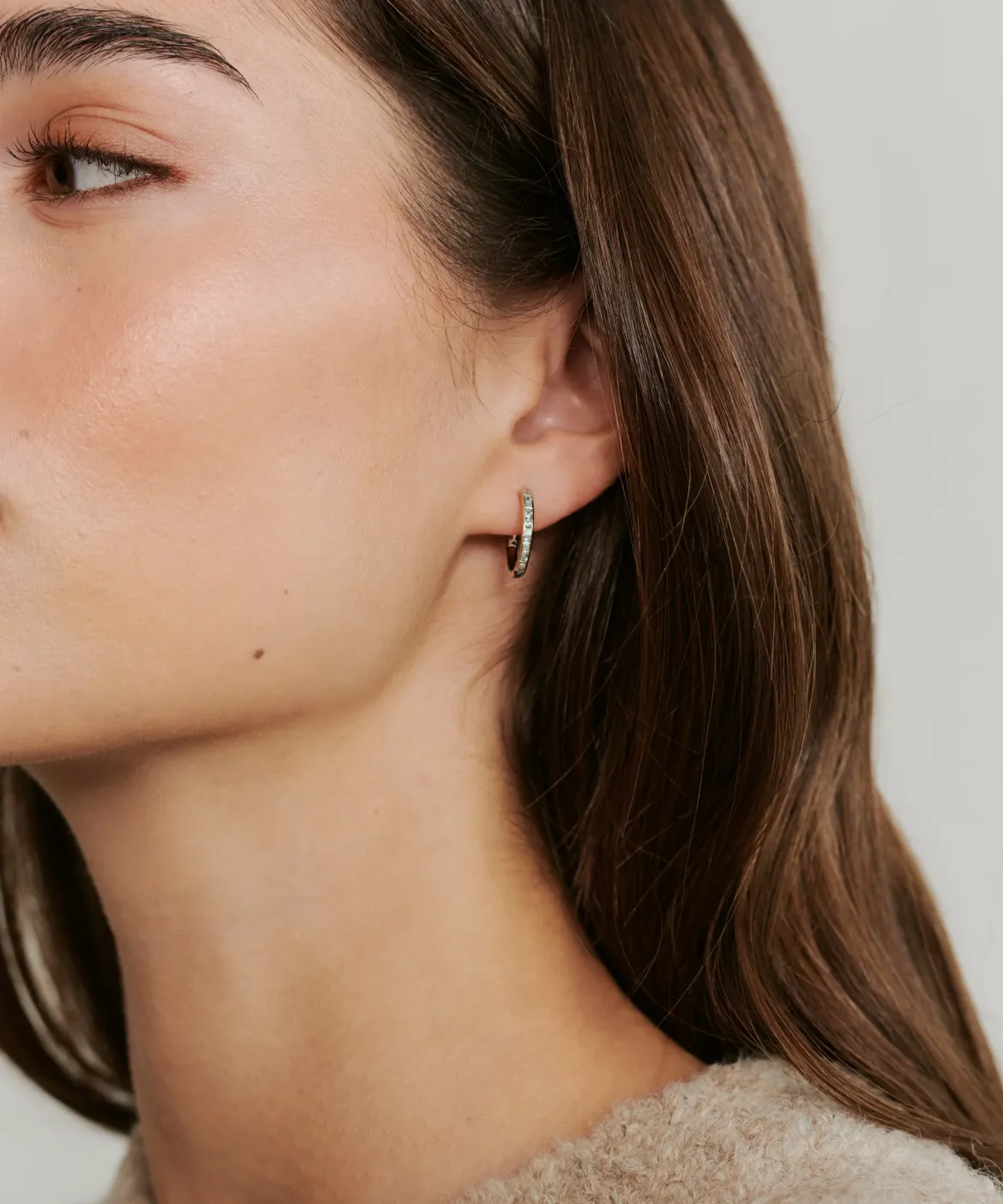 Jenni Kayne Iris Diamond Hoops White Gold Outlet