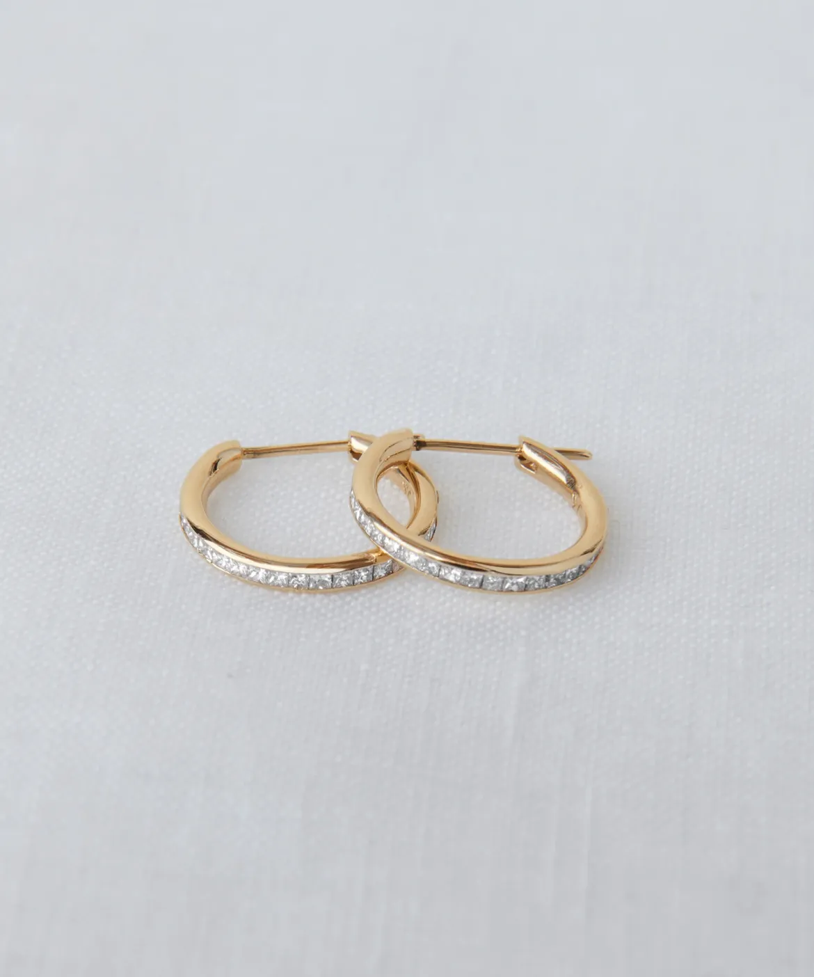 Jenni Kayne Iris Diamond Hoops Gold Hot