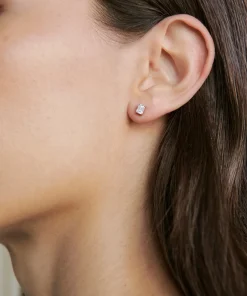 Jenni Kayne Ivy Emerald Cut Studs White Gold Hot