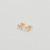 Jenni Kayne Ivy Emerald Cut Studs Gold Fashion