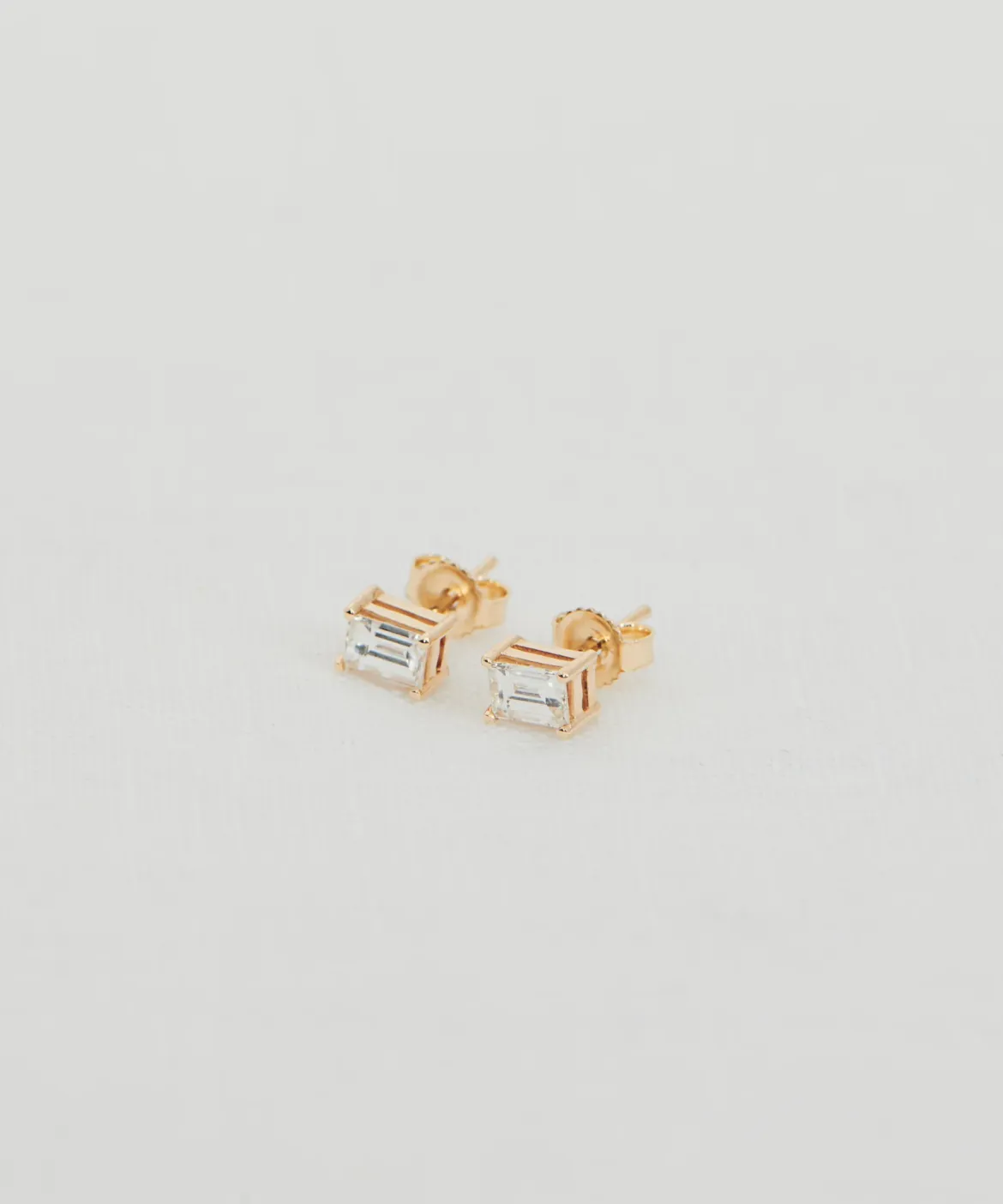 Jenni Kayne Ivy Emerald Cut Studs Gold Fashion