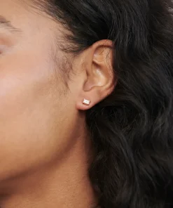 Jenni Kayne Ivy Emerald Cut Studs Gold Fashion