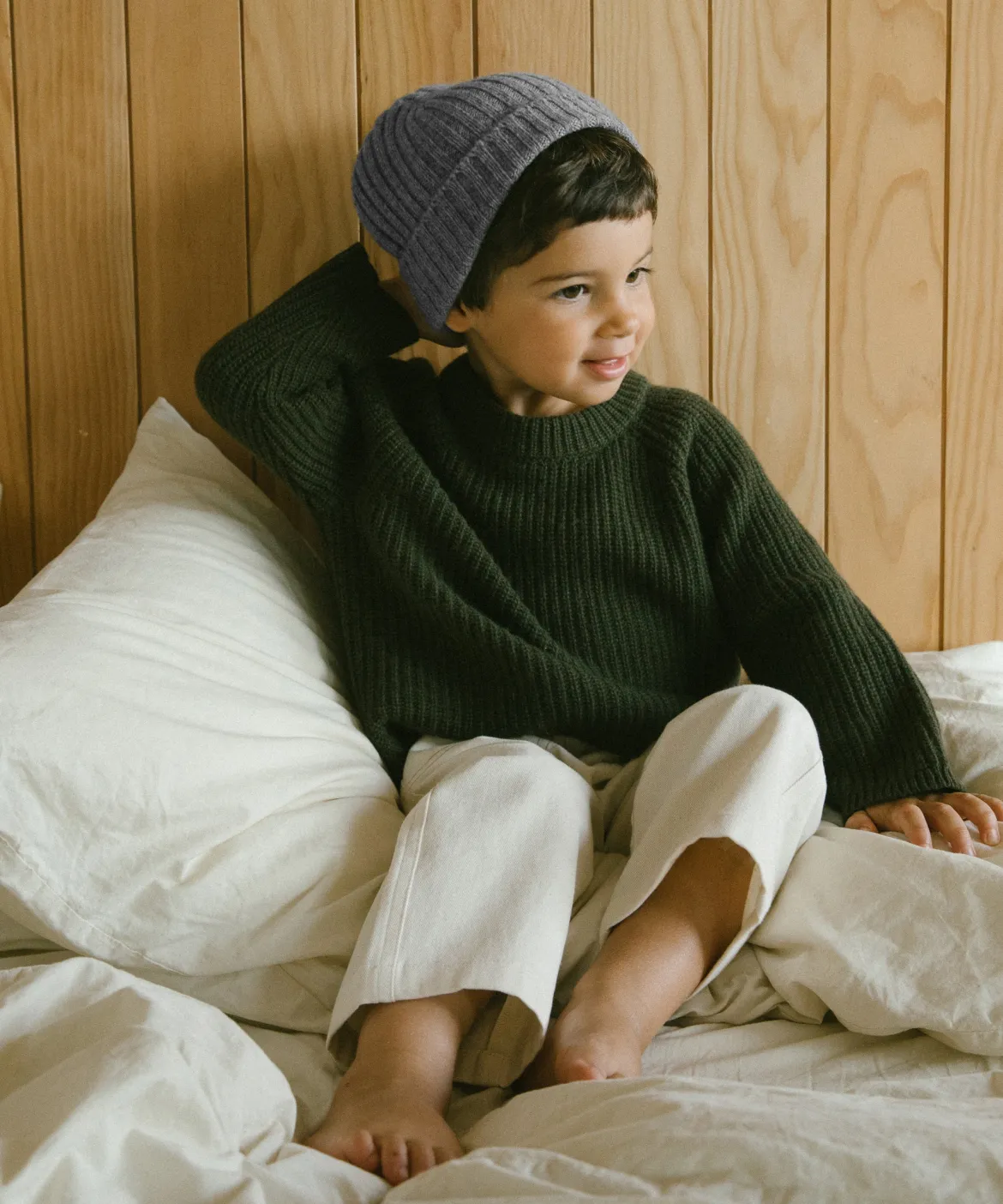 Jenni Kayne Kids' Cashmere Beanie Grey Outlet