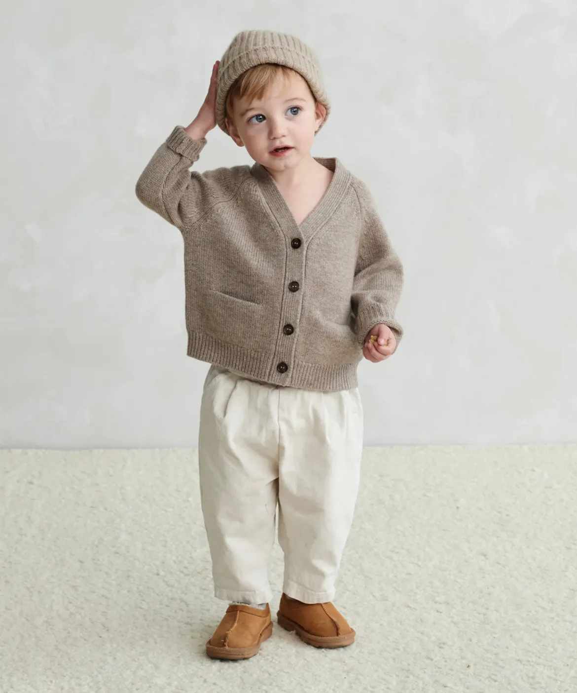 Jenni Kayne Kids' Cashmere Beanie Ecru Sale