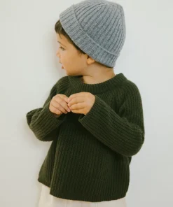 Jenni Kayne Kids' Fisherman Sweater Olive Hot