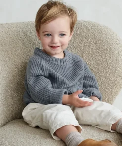 Jenni Kayne Kids' Fisherman Sweater Dusty Blue Sale