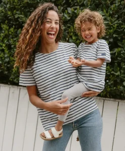 Jenni Kayne Kids' Rue Striped Tee Navy Stripe New