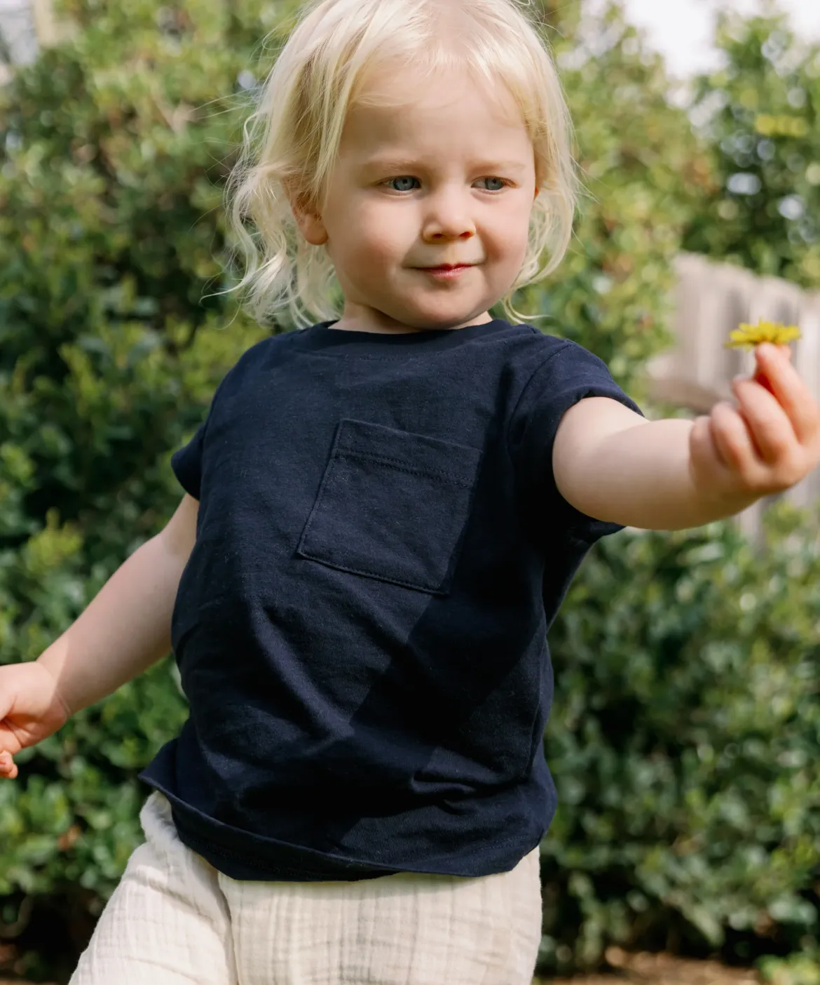 Jenni Kayne Kids' Vintage Pocket Tee Navy Fashion