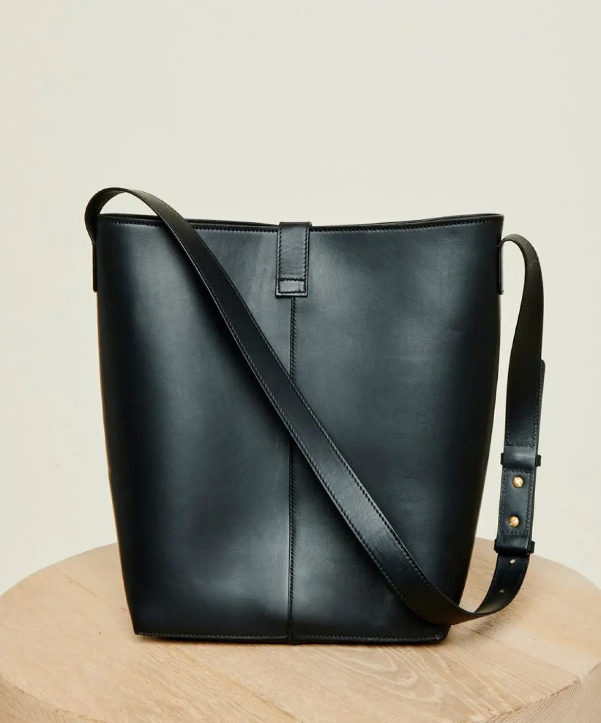 Jenni Kayne Leather Bucket Bag Black Discount