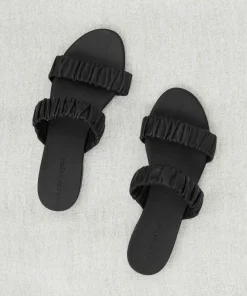 Jenni Kayne Leather Dune Sandal Black New
