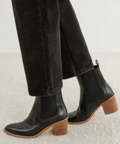 Jenni Kayne Leather Frankie Chelsea Boot Black Discount