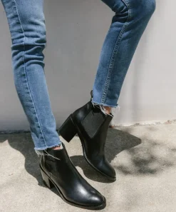 Jenni Kayne Leather Heeled Chelsea Boot Black Sale
