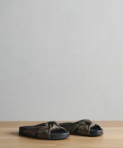 Jenni Kayne Leather Knot Sandal Olive Best