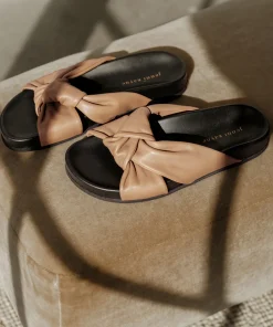 Jenni Kayne Leather Knot Sandal Taupe Outlet