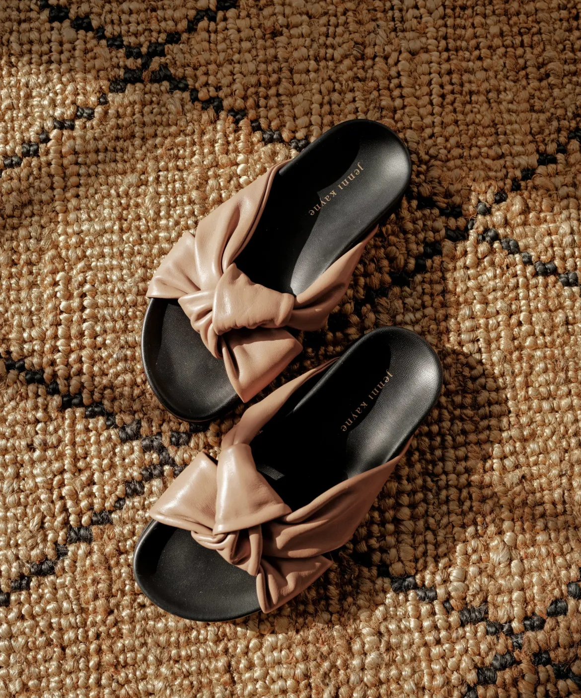 Jenni Kayne Leather Knot Sandal Taupe Outlet