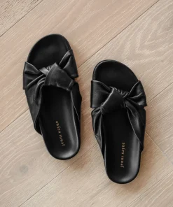 Jenni Kayne Leather Knot Sandal Black Online