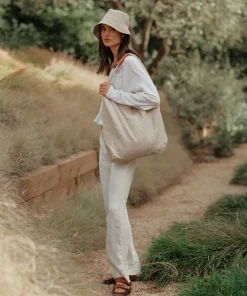 Jenni Kayne Linen Bucket Hat Natural Online