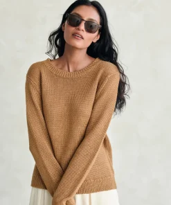 Jenni Kayne Linen Crewneck Toast Clearance