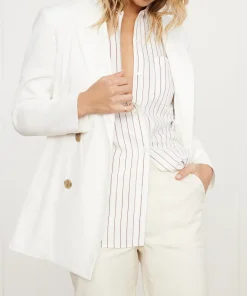 Jenni Kayne Linen Keaton Blazer Ivory Clearance