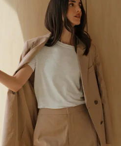 Jenni Kayne Linen Keaton Blazer Khaki Hot