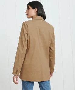 Jenni Kayne Linen Keaton Blazer Khaki Hot