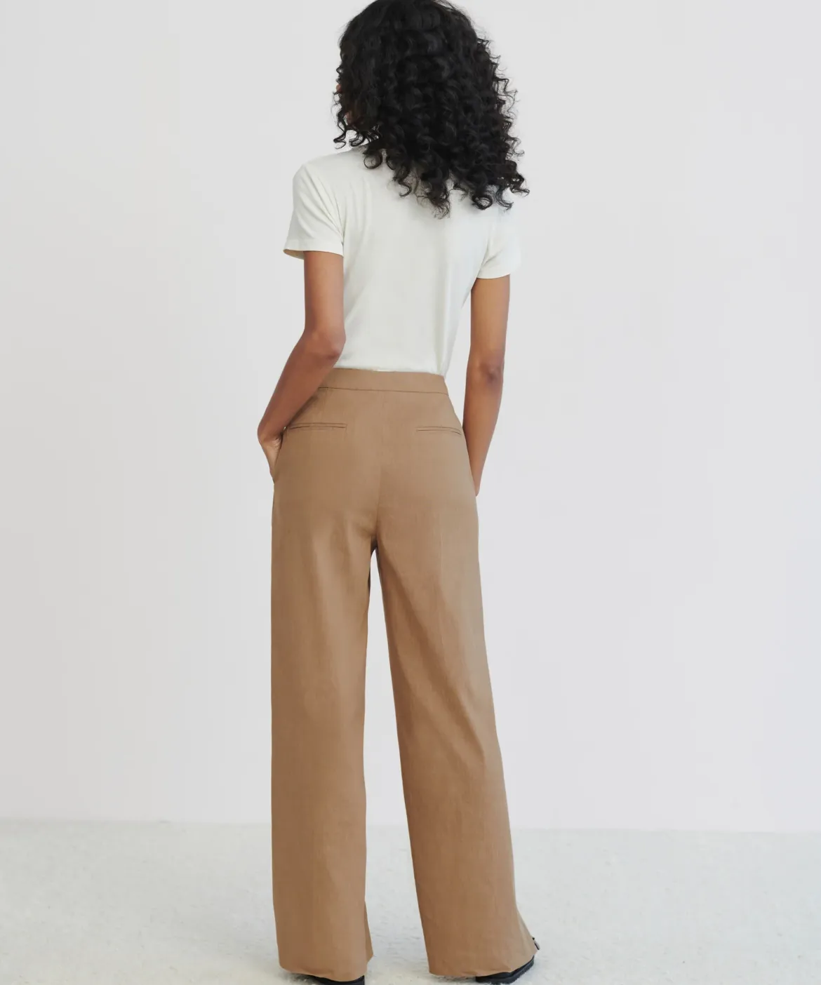 Jenni Kayne Linen Keaton Pant Khaki Outlet