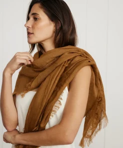 Jenni Kayne Linen Shawl Copper Hot