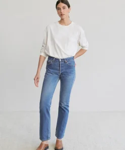 Jenni Kayne Long-Sleeve Vintage Pocket Tee Ivory Clearance