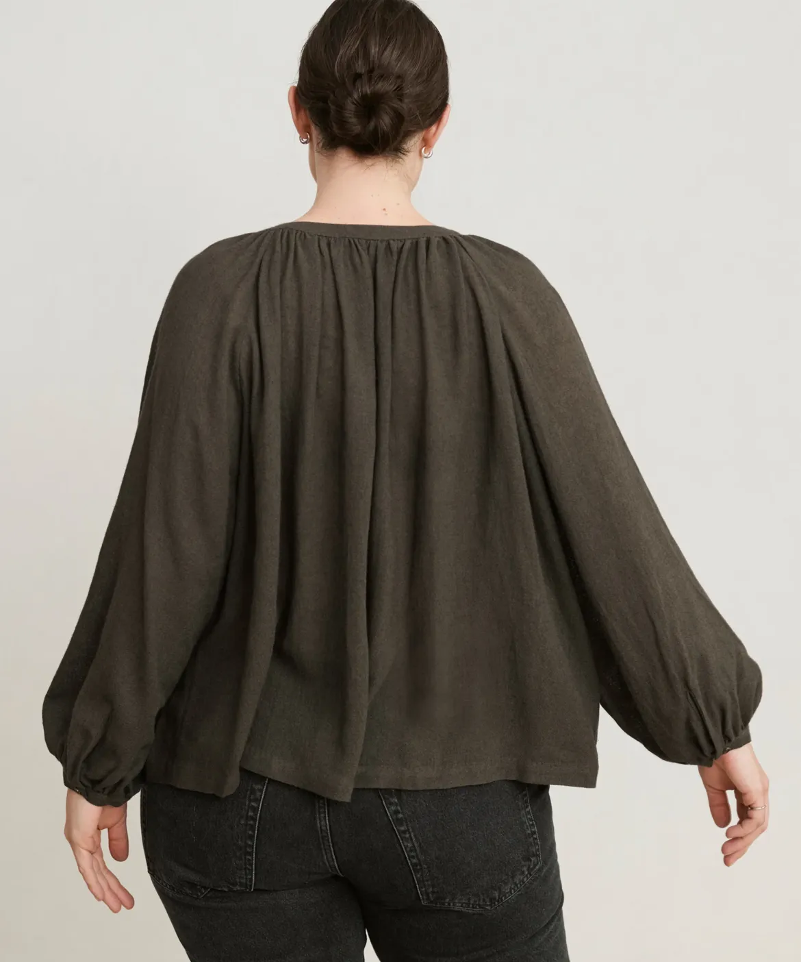 Jenni Kayne Long-Sleeve Willow Blouse Valley Hot