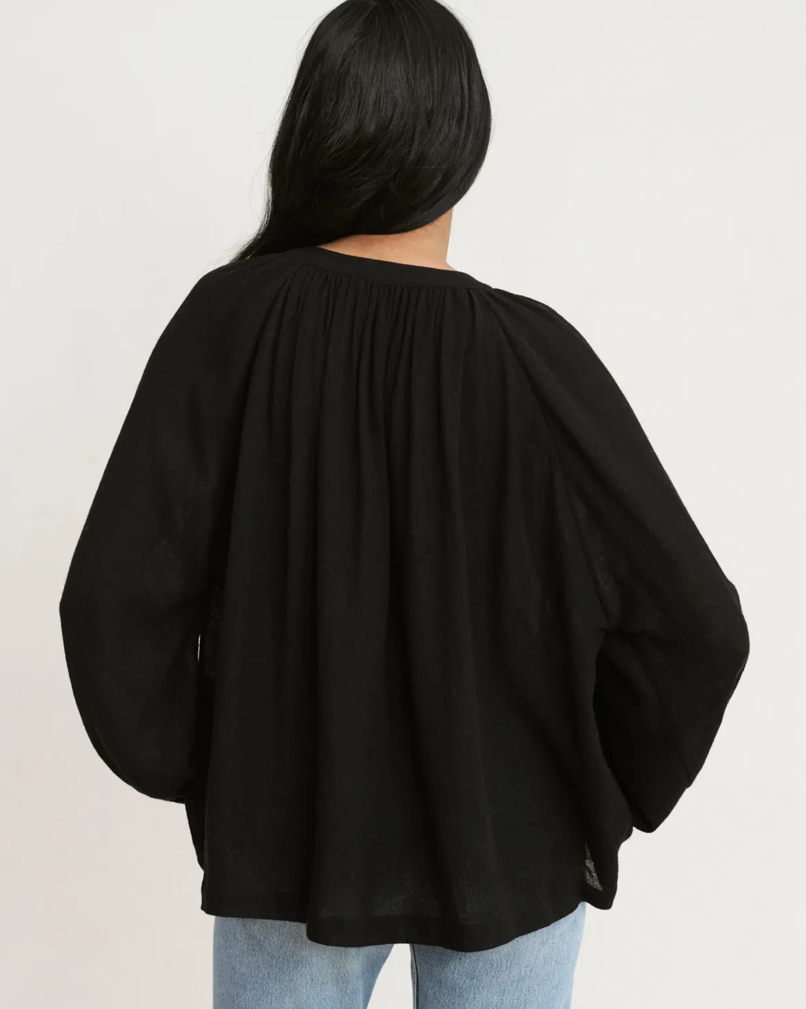 Jenni Kayne Long-Sleeve Willow Blouse Black Discount