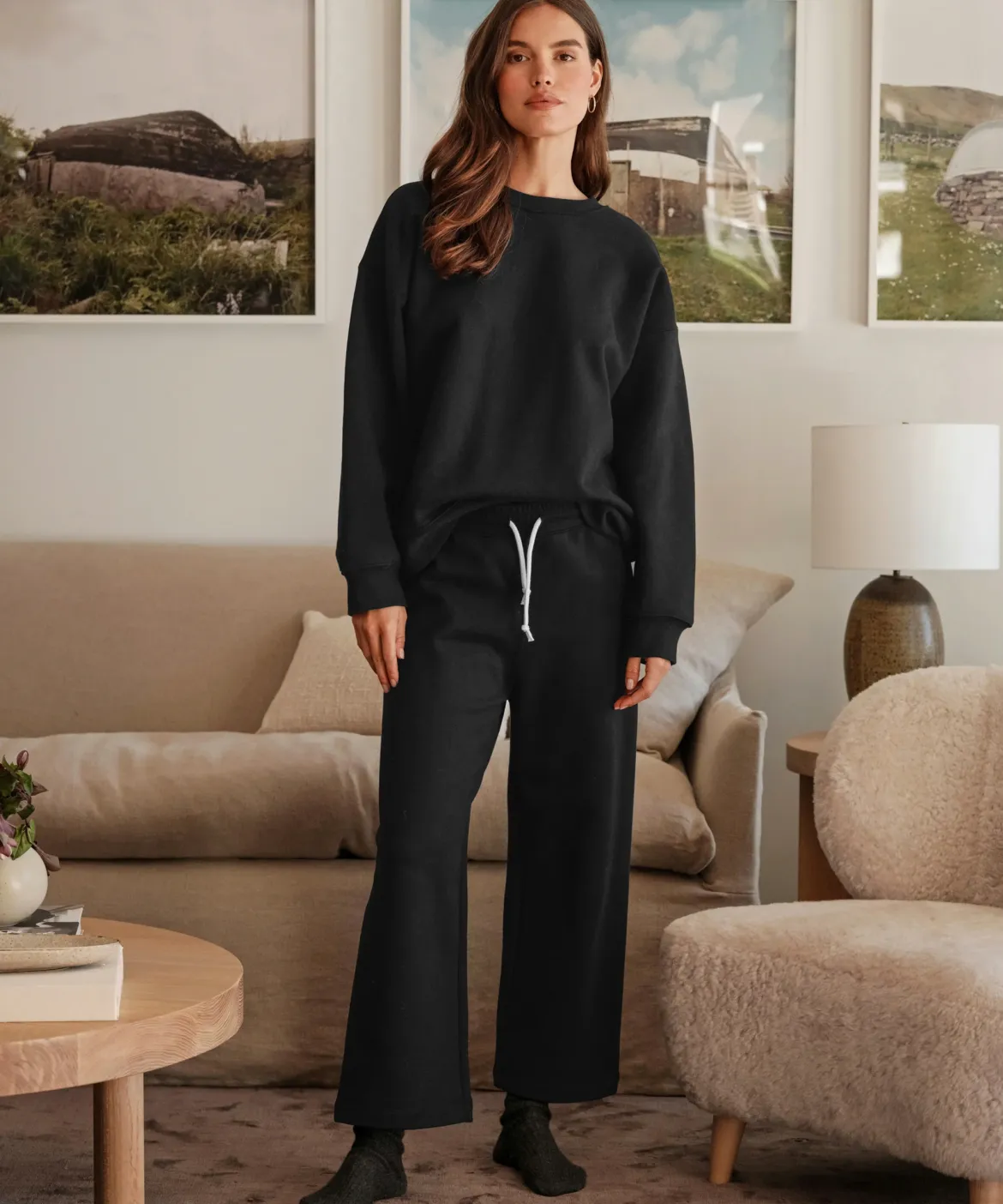 Jenni Kayne Marina Sweatpant Black Clearance