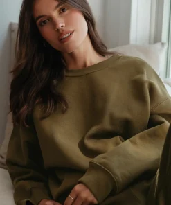 Jenni Kayne Marina Sweatshirt Army Best