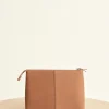 Jenni Kayne Medium Zip Pouch Walnut New