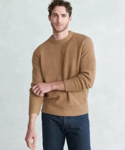 Jenni Kayne Men'S Fisherman Sweater Camel Fashion