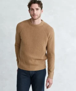 Jenni Kayne Men'S Fisherman Sweater Camel Fashion