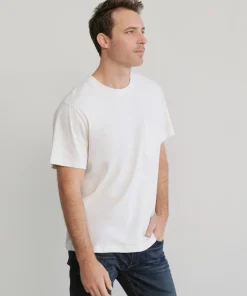 Jenni Kayne Men'S Vintage Pocket Tee Ivory New