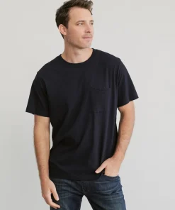 Jenni Kayne Men'S Vintage Pocket Tee Navy New