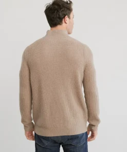 Jenni Kayne Men'S Wool Half Zip Stone Clearance