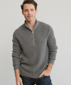 Jenni Kayne Men'S Wool Half Zip Thunder Fashion