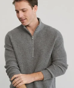 Jenni Kayne Men'S Wool Half Zip Thunder Fashion