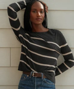 Jenni Kayne Mercer Crewneck Mocha Stripe Fashion