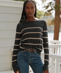 Jenni Kayne Mercer Crewneck Mocha Stripe Fashion