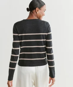 Jenni Kayne Mercer Crewneck Mocha Stripe Fashion