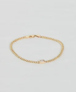 Jenni Kayne Merit Emerald Cut Bracelet Gold New