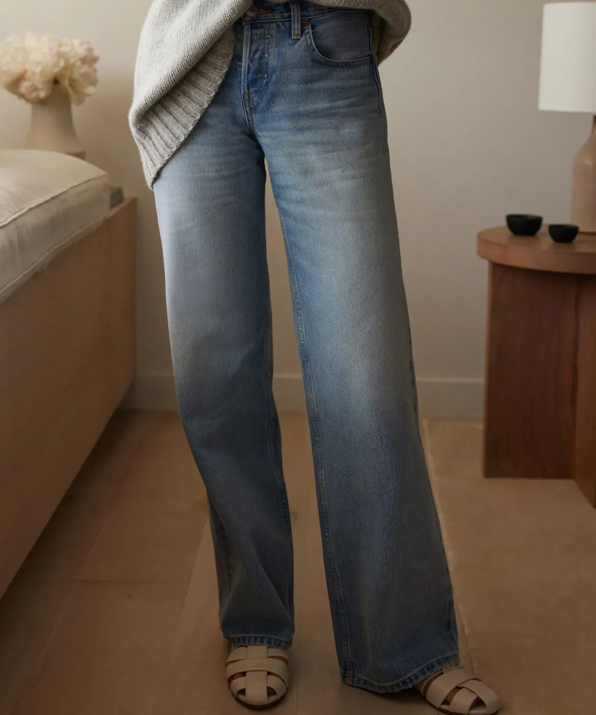 Jenni Kayne Mid Rise Wide Leg West Coast Fade Sale