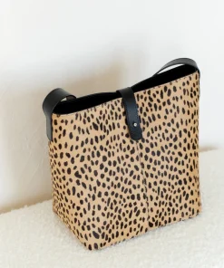 Jenni Kayne Mini Pony Hair Bucket Bag Cheetah Outlet