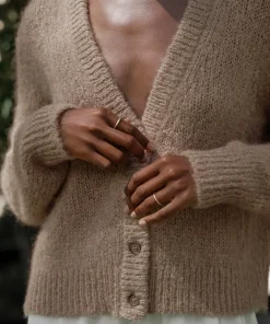 Jenni Kayne Mohair Boyfriend Cardigan Stone Hot