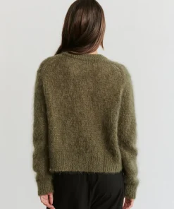 Jenni Kayne Mohair Boyfriend Cardigan Olive Discount
