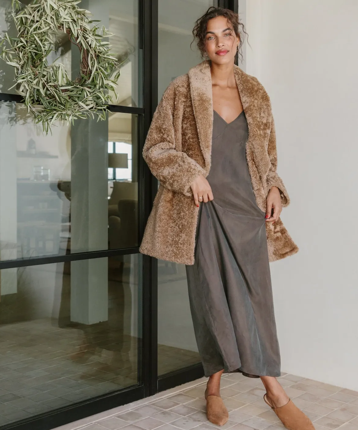 Jenni Kayne Oiled Leather Kitten Heel Mule Walnut Best