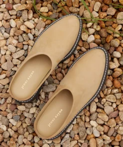 Jenni Kayne Oiled Leather Lug Sole Mule Dark Sand Best